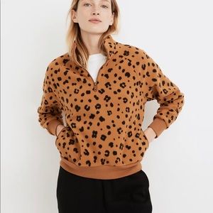 NWT Madewell Sweatshirt in Cheetah Print, XS